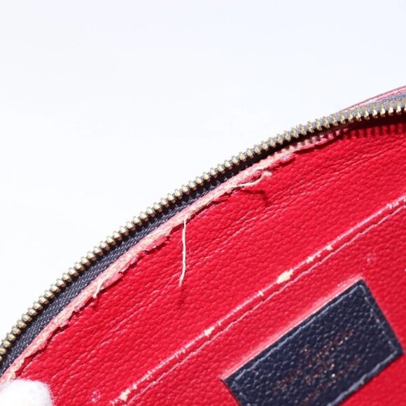 LOUIS VUITTON Monogram Empreinte Pochette Cosmetic PM Navy M69413 LV Auth 138768 - Picture 10 of 16